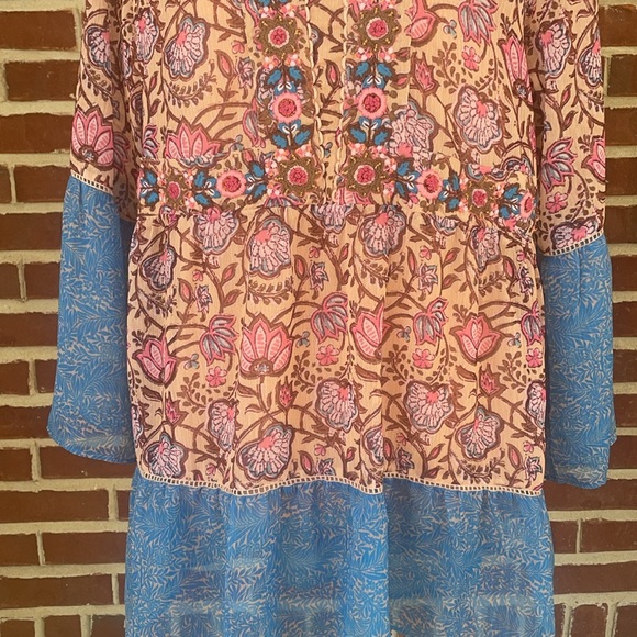 SOFT SURROUNDINGS Pergola Top and Tank Floral Embroidery Sz XS - Picture 4 of 9